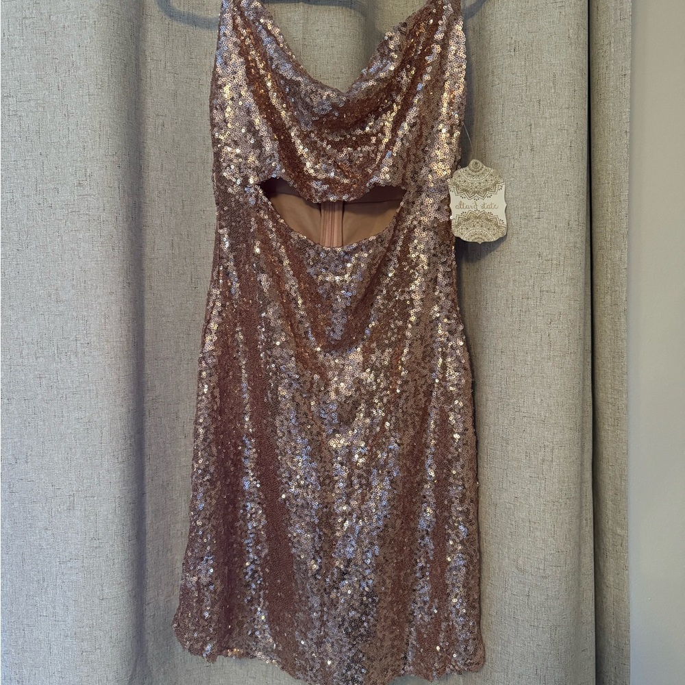 Altar'd State Elegant Beige Dress